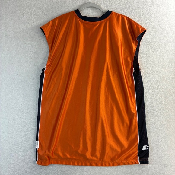 Y2K Starter Reversible Basketball Jersey Men L Blue Orange Sleeveless Vintage - Picture 2 of 8